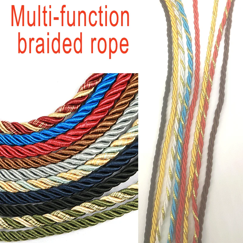 Cord Trim Twisted - 3mm 10m ツイストコードロープトリムクラフト装飾ナイロンロープ手作りコード縫製工芸品室内装飾品ホームデコレーション