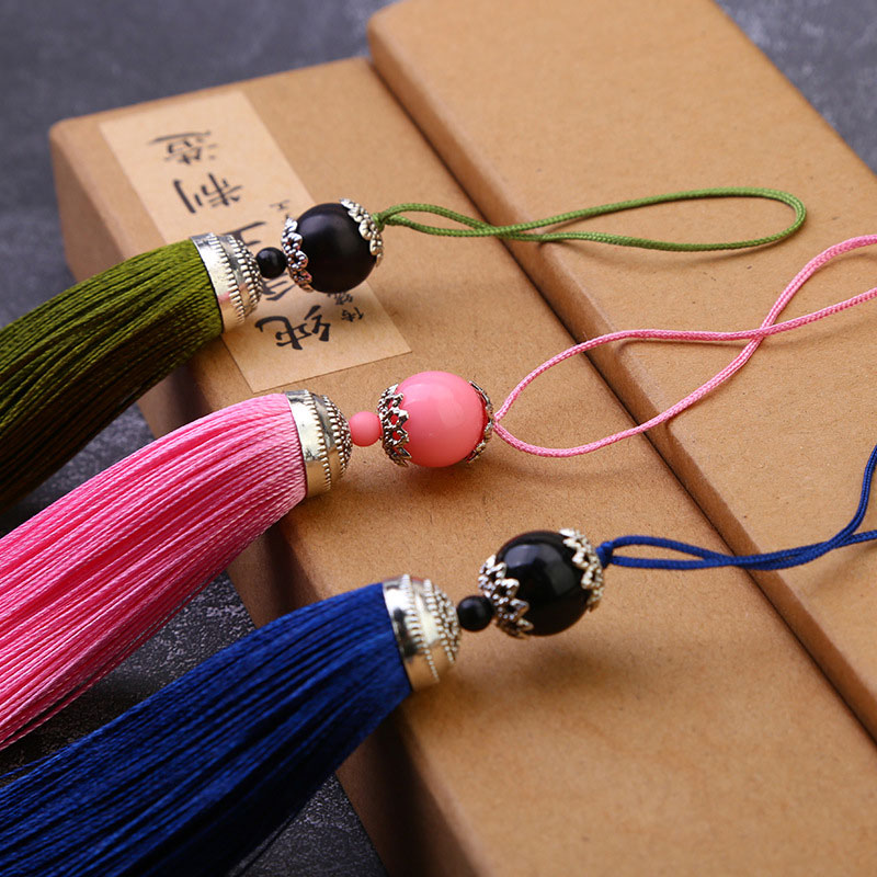 Beaded Trim Fringe - 1/3/5 個シルクタッセルフリンジブラシスリングタッセルトリムビーズペンダント付き縫製カーテンジュエリーアクセサリー DIY 結婚式の装飾