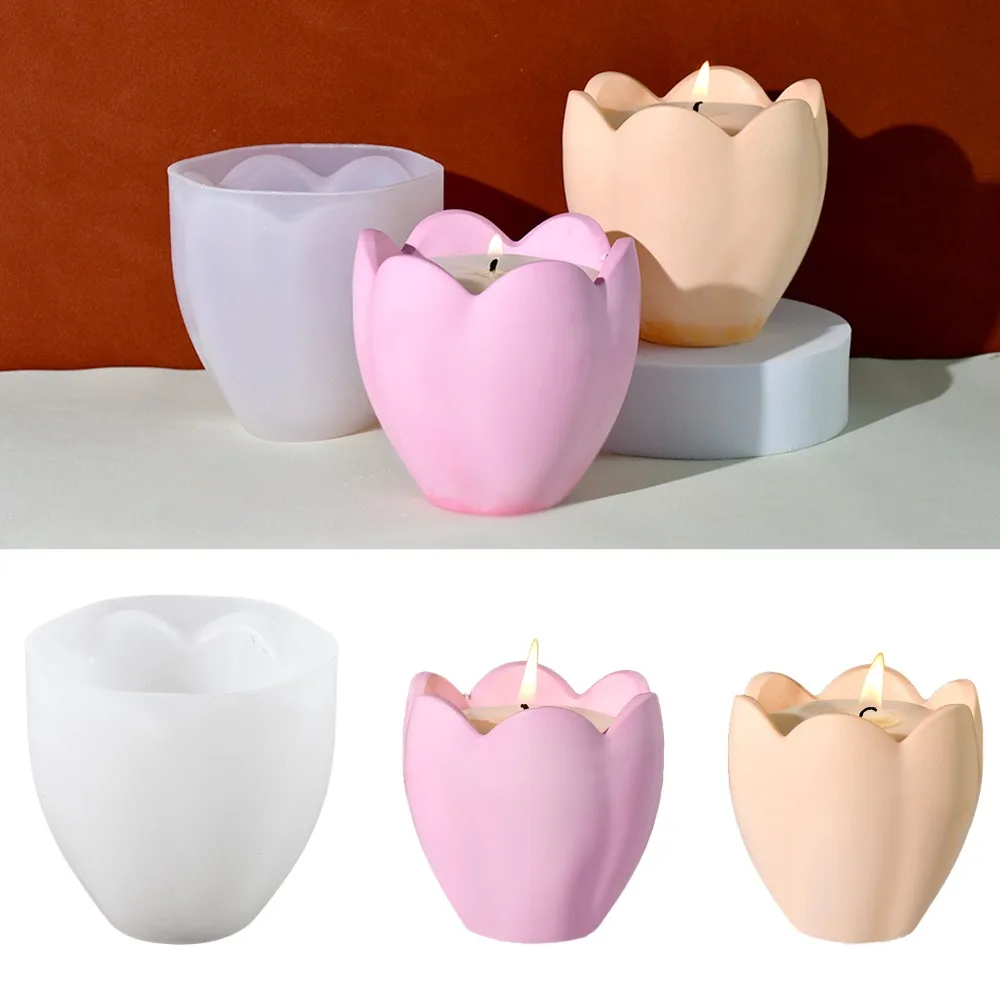 チューリップキャンドルホルダーシリコーン金型花樹脂石鹸箱作成 - Craft Embellishment Storage のレビューと価格