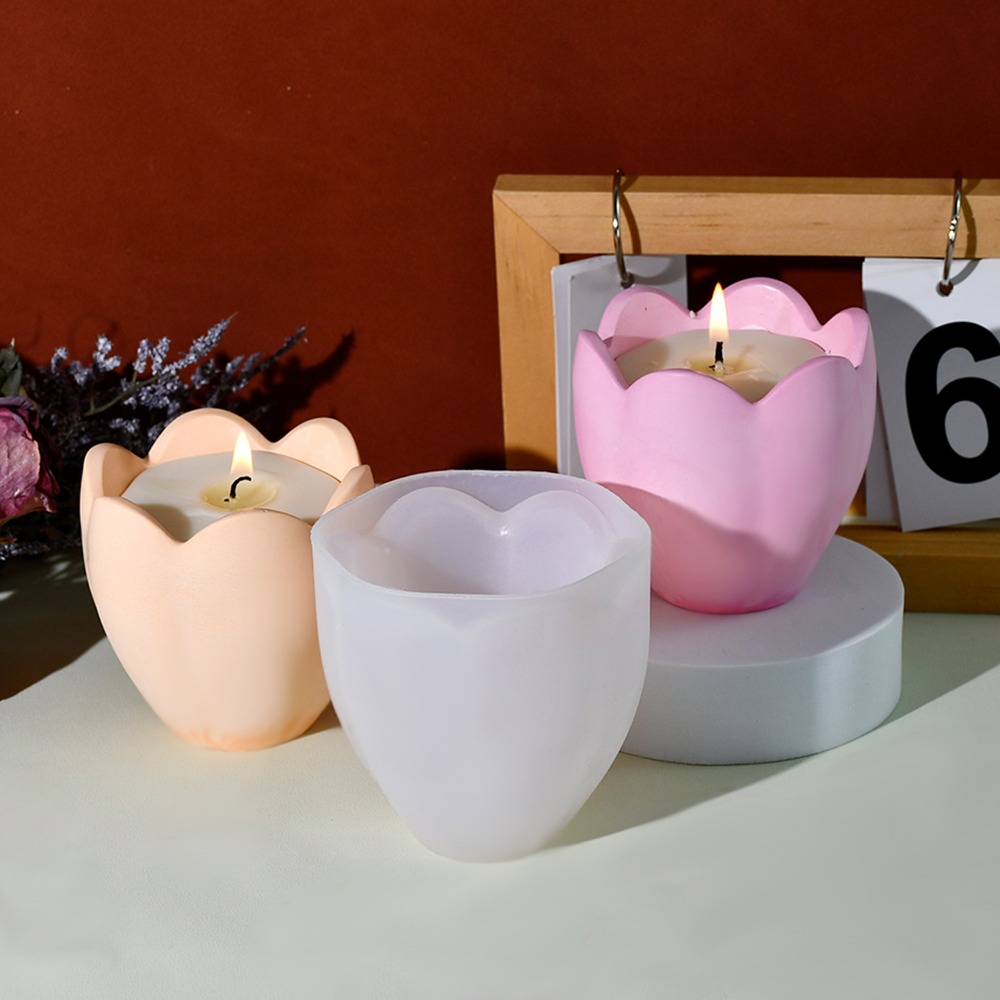 チューリップキャンドルホルダーシリコーン金型花樹脂石鹸箱作成 - Craft Embellishment Storage のレビューと価格