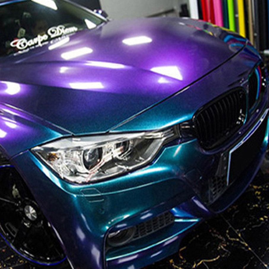 スパークルグロッシーメタリックパールカメレオンパープルからブ - Glitter Vinyl Roll のレビューと価格