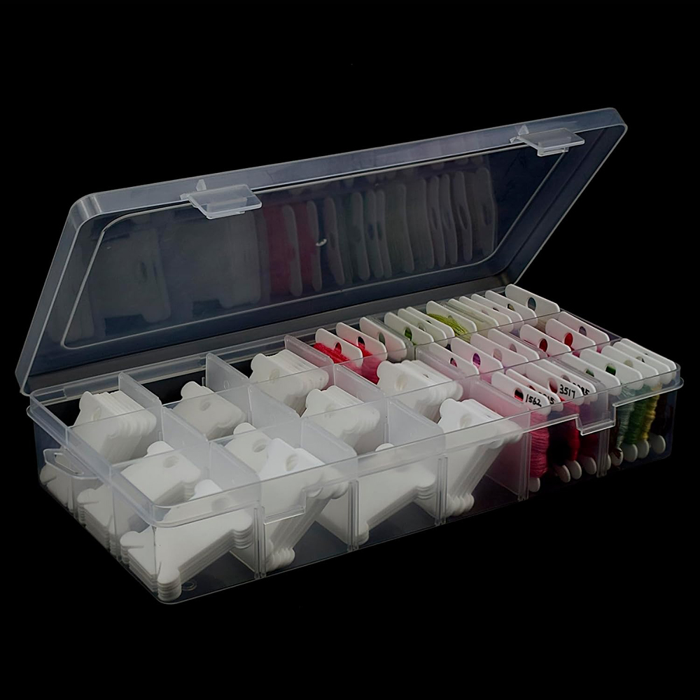 刺繍糸オーガナイザー 18コンパートメント クロスステッチ糸 - Craft Embellishment Storage のレビューと価格