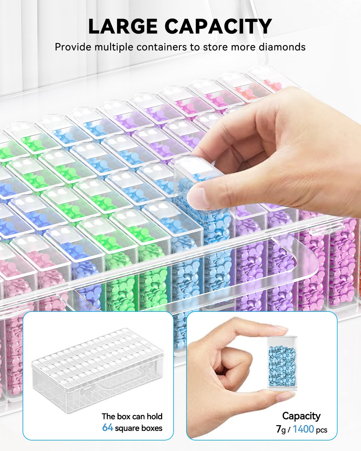 5D DIY ダイヤモンドペインティングツールアクセサリー収 - Craft Embellishment Storage のレビューと価格