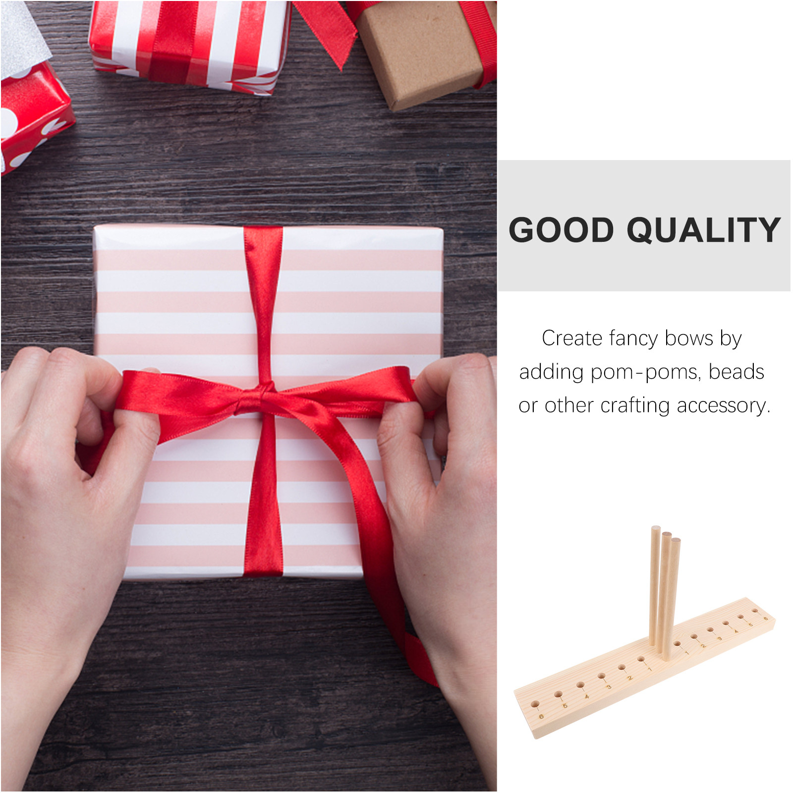 クリエイティブな木製リボンメーカー、調整可能なリボン結びツー - Pom Pom Maker Tool のレビューと価格