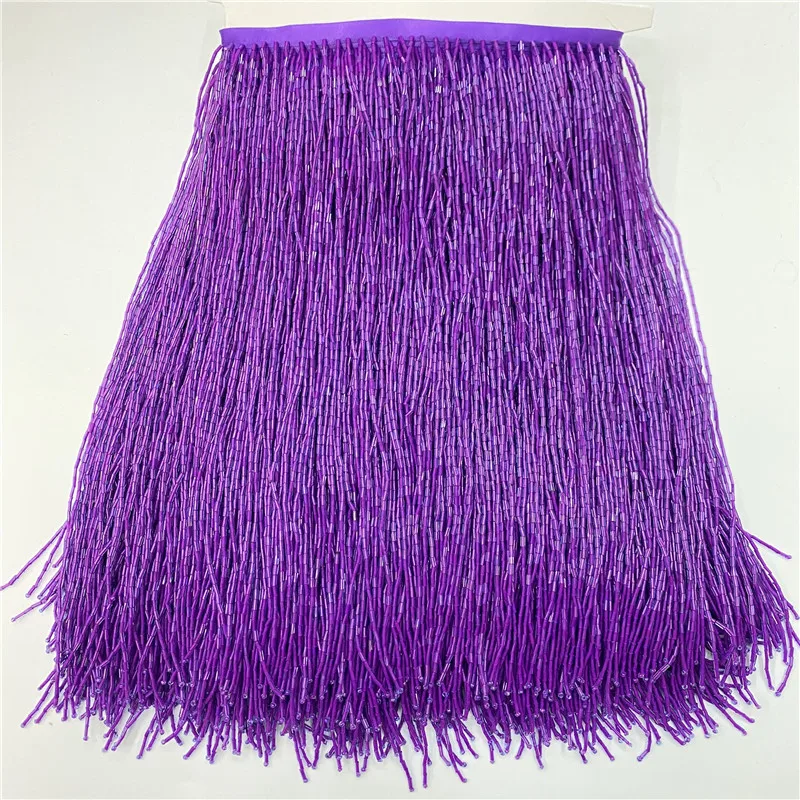5 メートル/ロット美しいトリムポリエステルビーズレースフリ - Beaded Trim Fringe のレビューと価格