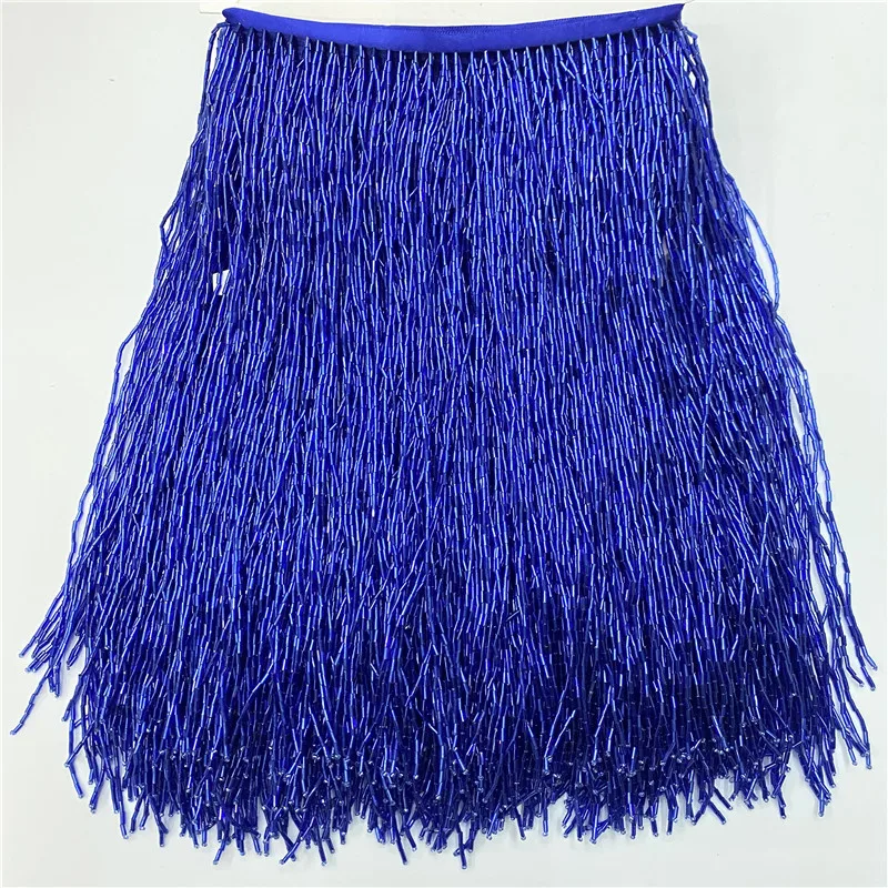 5 メートル/ロット美しいトリムポリエステルビーズレースフリ - Beaded Trim Fringe のレビューと価格