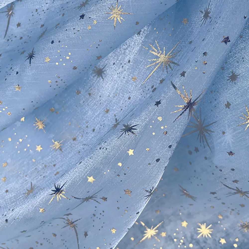 グリッター光沢のあるブロンズスタームーンオーガンザ生地金色ク - Sequin Fabric Panel のレビューと価格