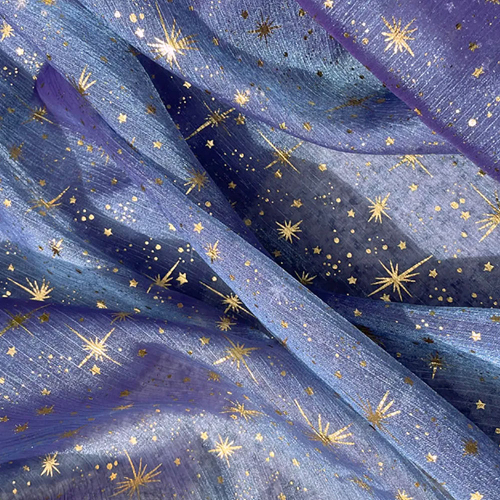 グリッター光沢のあるブロンズスタームーンオーガンザ生地金色ク - Sequin Fabric Panel のレビューと価格