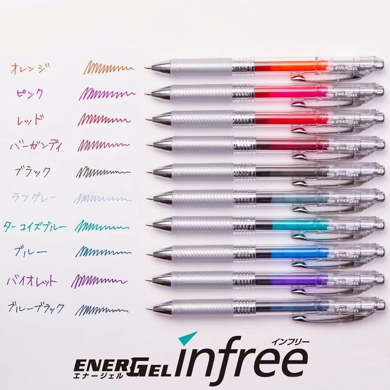 ぺんてる エナージェル インクフリー ゲルペン 格納式 美的 - Pentel Pen Energel のレビューと価格