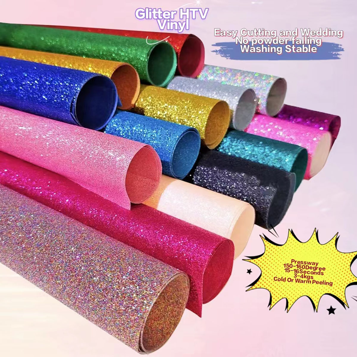 CHEONET HTV --- グリッター熱転写ビニール ア - Glitter Vinyl Roll のレビューと価格