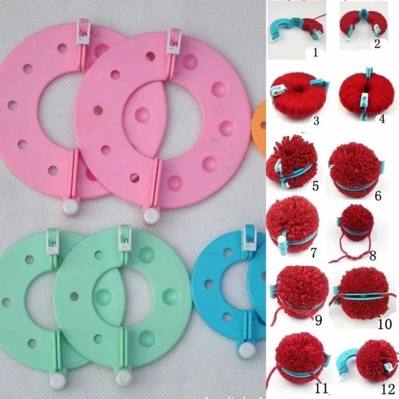 8 個 4 サイズ綿毛ボールウィーバーポンポンメーカー編み機 - Pom Pom Maker Tool のレビューと価格
