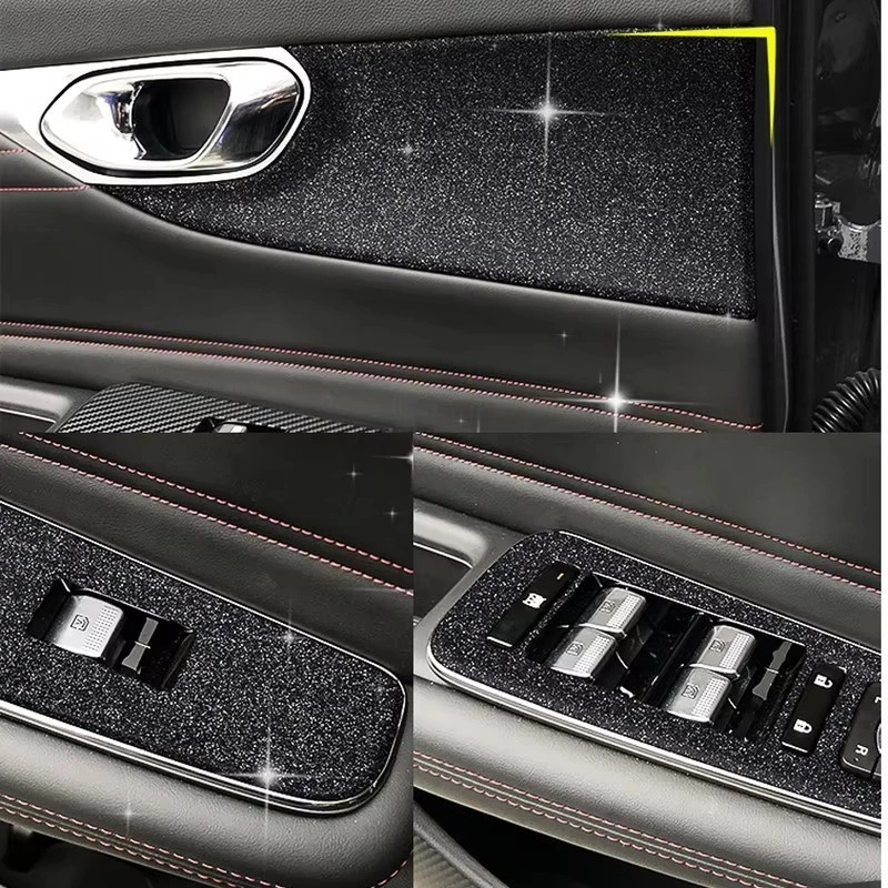 サンドグリッターブラックダイヤモンドビニールラップフィルム車 - Glitter Vinyl Roll のレビューと価格