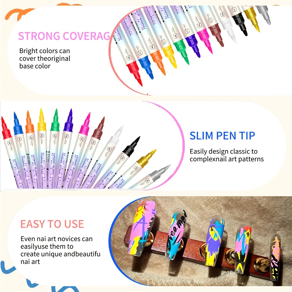 12色ネイルアートペンセット 24種類のステンシル 両端ネイ - Copic Marker Sketch のレビューと価格