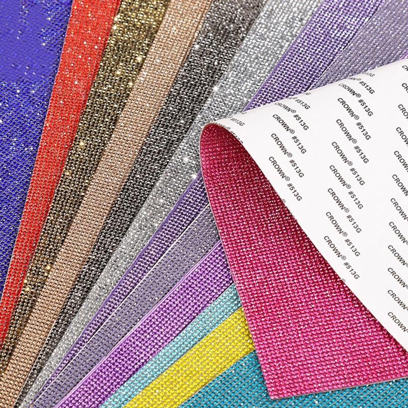 12 × 20 センチメートル自己粘着ラインストーンステッカ - Hotfix Rhinestone Sheet のレビューと価格