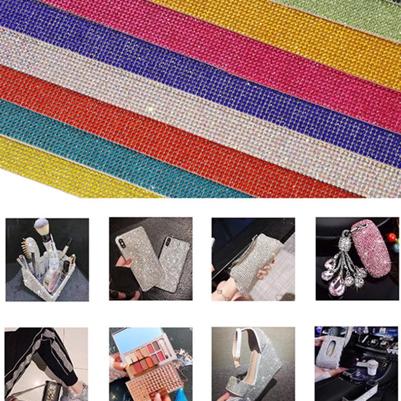 12 × 20 センチメートル自己粘着ラインストーンステッカ - Hotfix Rhinestone Sheet のレビューと価格