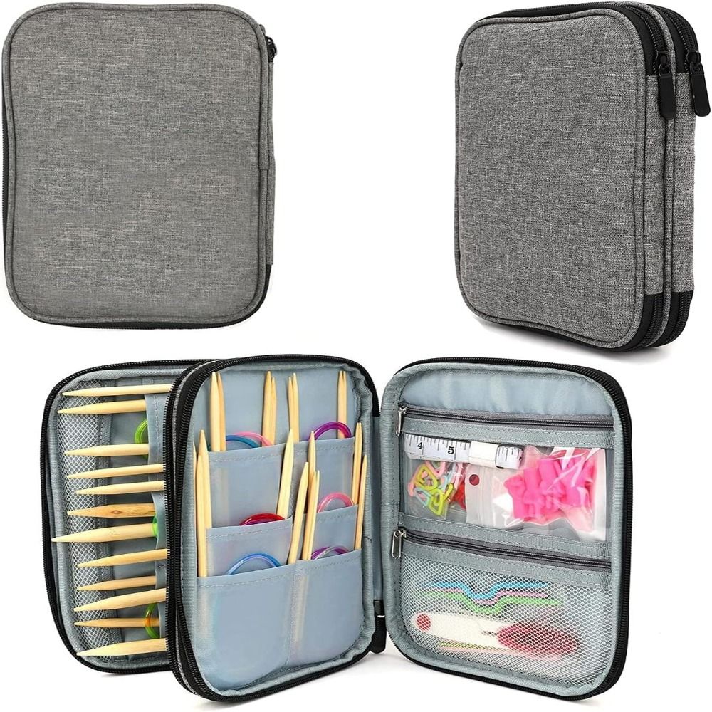 編み針用収納バッグ,ニット針,かぎ針編みのケース,トラベルケ - Craft Embellishment Storage のレビューと価格