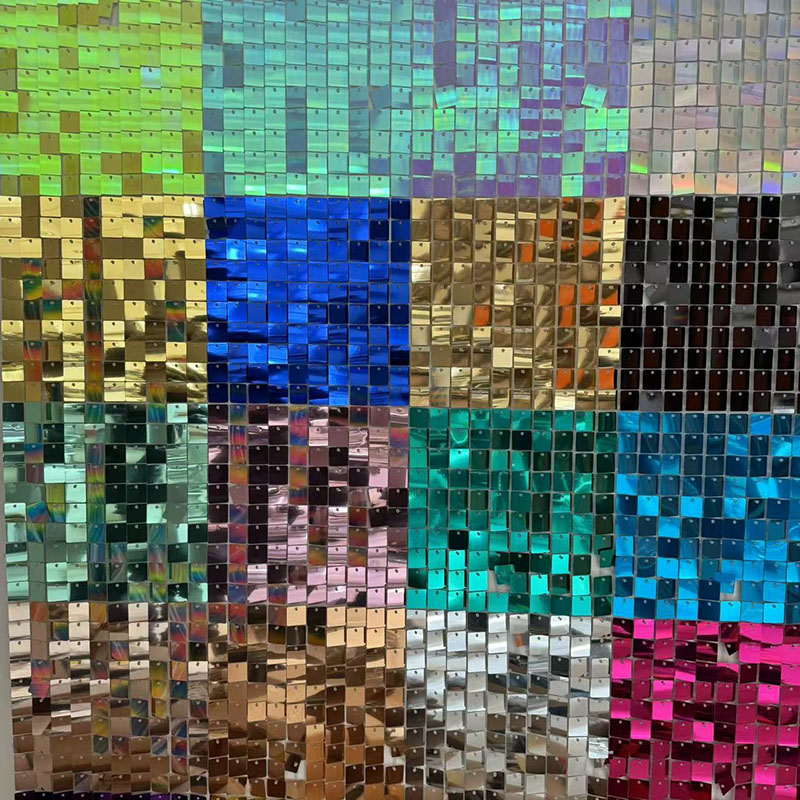 正方形のスパンコールウォールパネルの背景,結婚式や誕生日パー - Sequin Fabric Panel のレビューと価格